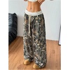 image:imageFloerns Women Camo Baggy Sweatpants Elastic Waist Drawstring Athletic PantsGreen Multi