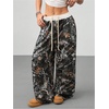 image:imageFloerns Women Camo Baggy Sweatpants Elastic Waist Drawstring Athletic PantsGrey Camo