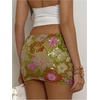 image:imageFloerns Women Floral Y2k Sequin Glitter Going Out Mini Skirts ClubwearGreen Sequin Floral