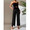 image:imageFloerns Women High Waisted Slit Business Casual Work Trousers PantsBlack