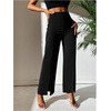 image:imageFloerns Women High Waisted Slit Business Casual Work Trousers PantsBlack