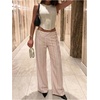 image:imageFloerns Women Striped Low Rise Lace Up Office Work Dressy Casual PantsPink Pinstripe
