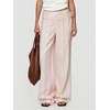 image:imageFloerns Women Striped Low Rise Lace Up Office Work Dressy Casual PantsPink Pinstripe