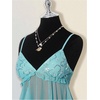 image:imageFloerns Womens 2 Piece Date Night Outfit Sequin Beaded Mesh Cami Top Glitter Mini Skirts Set Teal Blue Large