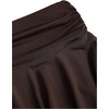 image:imageFloerns Womens 2 Piece Outfits Off The Shoulder Tie Side Ruched Waist Tops amp Pleated Layered Ruffle Mini Skirt SetsCoffee Brown