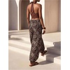 image:imageFloerns Womens Boho Elastic High Waisted Lantern Pants Vacation Baggy Harem TrousersBrown