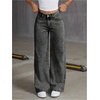 image:imageFloerns Womens Bowknot Embroidery Jeans Y2k Straight Leg Boyfriend Denim PantsDark Grey