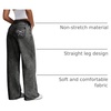 image:imageFloerns Womens Bowknot Embroidery Jeans Y2k Straight Leg Boyfriend Denim PantsDark Grey