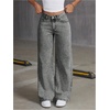 image:imageFloerns Womens Bowknot Embroidery Jeans Y2k Straight Leg Boyfriend Denim PantsLight Grey