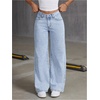 image:imageFloerns Womens Bowknot Embroidery Jeans Y2k Straight Leg Boyfriend Denim PantsLight Wash B