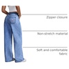 image:imageFloerns Womens Bowknot Embroidery Jeans Y2k Straight Leg Boyfriend Denim PantsMedium Wash