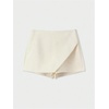 image:imageFloerns Womens Casual Mid Waist Skorts Wrap Front Business Casual Outfit Skirt ShortsBeige