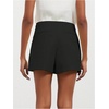 image:imageFloerns Womens Casual Mid Waist Skorts Wrap Front Business Casual Outfit Skirt ShortsBlack