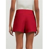 image:imageFloerns Womens Casual Mid Waist Skorts Wrap Front Business Casual Outfit Skirt ShortsHot Red