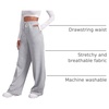 image:imageFloerns Womens Causal Drawstring High Waist Baggy Straight Wide Leg Sweatpants with PocketsA Grey