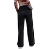 image:imageFloerns Womens Causal Drawstring High Waist Baggy Straight Wide Leg Sweatpants with PocketsBlack