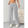 image:imageFloerns Womens Causal Drawstring High Waist Baggy Straight Wide Leg Sweatpants with PocketsCloud Grey