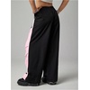 image:imageFloerns Womens ColorBlock Baggy Pants Y2K Wide Leg Barrel Parachute PantsBlack Multi