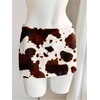 image:imageFloerns Womens Cow Print Mini SkirtWhite