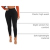 image:imageFloerns Womens Elastic High Waist Legging Pants Split Hem Elegant Skinny TrousersBlack