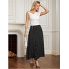 image:imageFloerns Womens Elegant Polka Dots Maxi Skirt Flowy Vintage Pleated A Line High Waist Casual SkirtsBlack