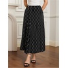 image:imageFloerns Womens Elegant Polka Dots Maxi Skirt Flowy Vintage Pleated A Line High Waist Casual SkirtsBlack