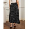 image:imageFloerns Womens Elegant Polka Dots Maxi Skirt Flowy Vintage Pleated A Line High Waist Casual SkirtsBlack