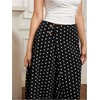 image:imageFloerns Womens Elegant Polka Dots Maxi Skirt Flowy Vintage Pleated A Line High Waist Casual SkirtsBlack