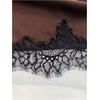 image:imageFloerns Womens Elegant Satin Midi Skirt Summer High Waisted Lace Asymmetric Hem Going Out SkirtBrown Lace