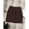 image:imageFloerns Womens Elegant Wrap Ruched Mini Skirt High Waisted Bodycon SkirtBrown