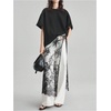 image:imageFloerns Womens Floral Lace Sheer Side Tie Midi Skirt Summer Beach Cover UpBlack