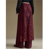 image:imageFloerns Womens Floral Lace Sheer Side Tie Midi Skirt Summer Beach Cover UpBurgundy