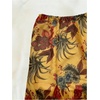 image:imageFloerns Womens Floral Midi Skirt Elastic Waist Ruffle Hem Beach Vacation Boho SkirtYellow