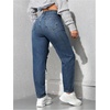 image:imageFloerns Womens High Waisted Distressed Jeans Straight Leg Casual Ripped Denim PantsDark Wash