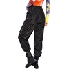 image:imageFloerns Womens High Waisted Sporty Drawstring Contrast Mesh Cargo PantsBlack