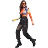 image:imageFloerns Womens High Waisted Sporty Drawstring Contrast Mesh Cargo PantsBlack