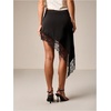 image:imageFloerns Womens Lace Satin Asymmetrical Ruched High Waist Mini SkirtBlack