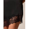 image:imageFloerns Womens Lace Satin Asymmetrical Ruched High Waist Mini SkirtBlack