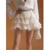 image:imageFloerns Womens Layered Ruffle Flowy Mini Skirt Elastic High Waisted Mesh A Line Skirt Date Night OutfitBeige