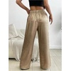 image:imageFloerns Womens Low Rise Wide Leg Pants Elastic Waist Drawstring Trousers with PocketsGold
