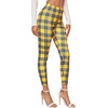 image:imageFloerns Womens Plaid High Waist Active Workout Sport Tights Pants LeggingsA Yellow