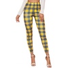 image:imageFloerns Womens Plaid High Waist Active Workout Sport Tights Pants LeggingsA Yellow