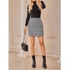 image:imageFloerns Womens Plaid High Waist Bodycon Split Mini SkirtA Grey