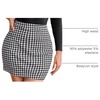 image:imageFloerns Womens Plaid High Waist Bodycon Split Mini SkirtBlack White Houndstooth