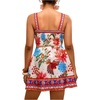 image:imageFloerns Womens Plus Size 2 Piece Summer Vacation Boho Outfit Tropical Camisole Top with Mini Skirt SetBeige Red Multi