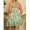 image:imageFloerns Womens Plus Size 2 Piece Summer Vacation Boho Outfit Tropical Camisole Top with Mini Skirt SetGreen Multi