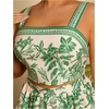 image:imageFloerns Womens Plus Size 2 Piece Summer Vacation Boho Outfit Tropical Camisole Top with Mini Skirt SetGreen Multi