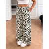 image:imageFloerns Womens Plus Size Casual Zebra Print Wide Leg Pants Drawstring Lounge Baggy PantBlack