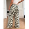image:imageFloerns Womens Plus Size Casual Zebra Print Wide Leg Pants Drawstring Lounge Baggy PantBlack