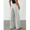image:imageFloerns Womens Plus Size Cat Wide Leg Sweatpants Lounge Lightweight PantsLight Grey